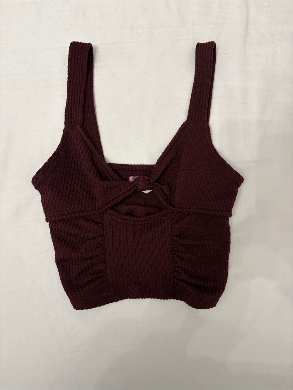 Urban Outfitters Ribbed Maroon Crop Top